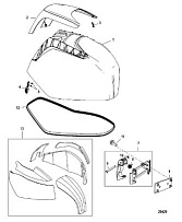 Верх капота 4-Х ТАКТНОГО ПЛМ MERCURY 135 Серийный номер от 0P514869 и выше
