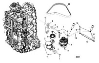 Генератор / Ремень 4-Х ТАКТНОГО ПЛМ MERCURY 135 Серийный номер от 1B2270001 до 1B381711